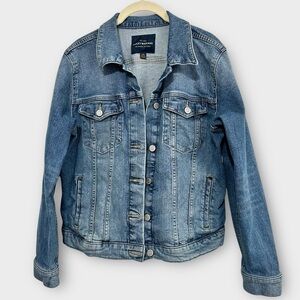Lucky Brand Tomboy Trucker Jean Jacket Women's Large Blue Denim Classic Cowgirl